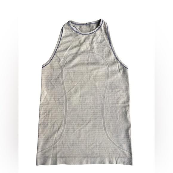 Lululemon I Run for me Racerback Tank Top Light beige with purple Women’s Size 6 - Picture 9 of 9